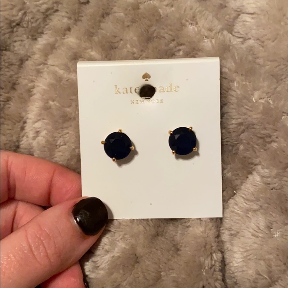 Black/Dark Blue Kate Spade Studs